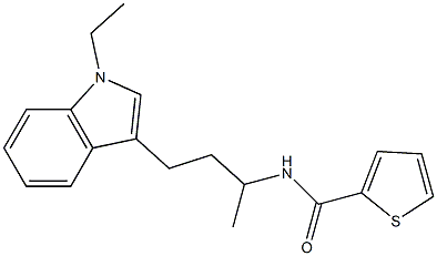 N-[3-(1-ETHYL-1H-INDOL-3-YL)-1-METHYLPROPYL]THIOPHENE-2-CARBOXAMIDE Struktur