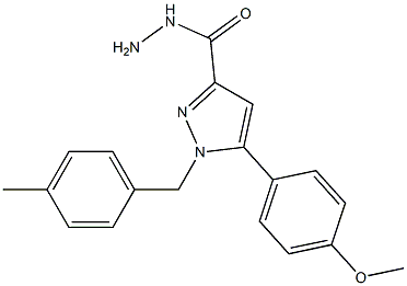 1-(4-METHYLBENZYL)-5-(4-METHOXYPHENYL)-1H-PYRAZOLE-3-CARBOHYDRAZIDE Struktur