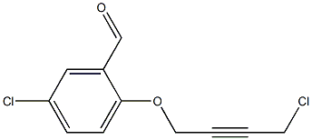 5-CHLORO-2-(4-CHLORO-BUT-2-YNYLOXY)-BENZALDEHYDE Struktur