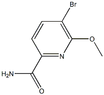 5-BROMO-6-METHOXYPYRIDINE-2-CARBOXAMIDE Struktur