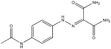 2-{[4-(ACETYLAMINO)PHENYL]HYDRAZONO}MALONAMIDE Struktur