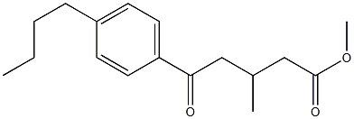 METHYL 5-(4-N-BUTYLPHENYL)-3-METHYL-5-OXOVALERATE Struktur