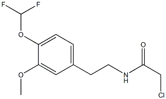 2-CHLORO-N-[2-[4-(DIFLUOROMETHOXY)-3-METHOXYPHENYL]ETHYL]ACETAMIDE Struktur