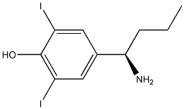 4-((1R)-1-AMINOBUTYL)-2,6-DIIODOPHENOL Struktur