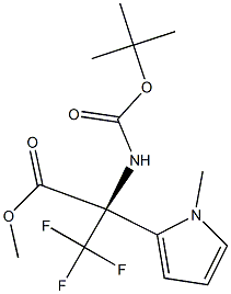 METHYL N-(TERT-BUTOXYCARBONYL)-3,3,3-TRIFLUORO-2-(1-METHYL-1H-PYRROL-2-YL)ALANINATE Struktur