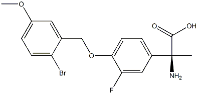 (2S)-2-AMINO-2-(4-[(2-BROMO-5-METHOXYPHENYL)METHOXY]-3-FLUOROPHENYL)PROPANOIC ACID Struktur