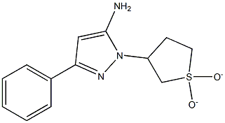 1-(1,1-DIOXIDOTETRAHYDROTHIEN-3-YL)-3-PHENYL-1H-PYRAZOL-5-AMINE Struktur