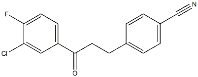 3'-CHLORO-3-(4-CYANOPHENYL)-4'-FLUOROPROPIOPHENONE Struktur