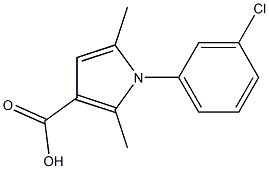 1-(3-CHLOROPHENYL)-2,5-DIMETHYL-1H-PYRROLE-3-CARBOXYLIC ACID Struktur