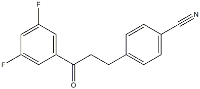 3-(4-CYANOPHENYL)-3',5'-DIFLUOROPROPIOPHENONE Struktur