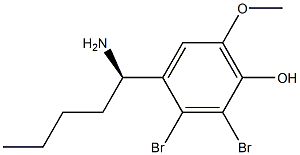 4-((1R)-1-AMINOPENTYL)-2,3-DIBROMO-6-METHOXYPHENOL Struktur