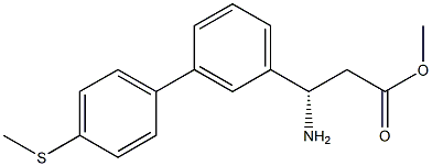 METHYL (3S)-3-AMINO-3-[3-(4-METHYLTHIOPHENYL)PHENYL]PROPANOATE Struktur