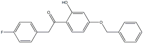 1-(4-(BENZYLOXY)-2-HYDROXYPHENYL)-2-(4-FLUOROPHENYL)ETHANONE Struktur