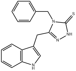 5-(INDOL-3-YLMETHYL)-4-BENZYL-1,2,4-TRIAZOLE-3-THIOL Structure