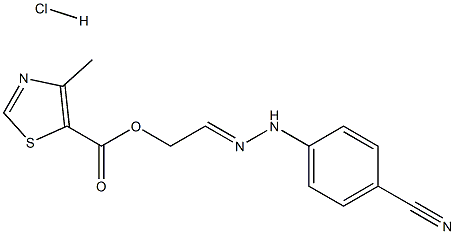 5-ETHOXYCARBONYL-2-(4-CYANOPHENYLHYDRAZONE)-4-METHYLTHIAZOLE HYDROCHLORIDE Struktur