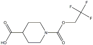 1-[(2,2,2-TRIFLUOROETHOXY)CARBONYL]PIPERIDINE-4-CARBOXYLIC ACID Struktur