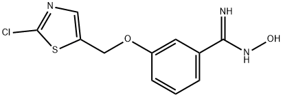 3-[(2-CHLORO-1,3-THIAZOL-5-YL)METHOXY]-N'-HYDROXYBENZENECARBOXIMIDAMIDE Struktur