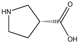 3-Pyrrolidinecarboxylic acid Struktur