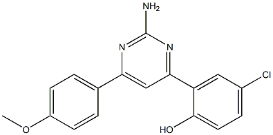 2-(2-AMINO-6-(4-METHOXYPHENYL)PYRIMIDIN-4-YL)-4-CHLOROPHENOL Struktur