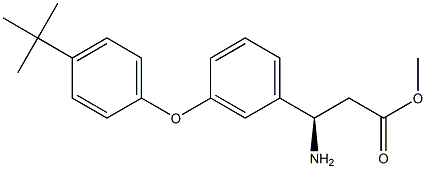 METHYL (3R)-3-AMINO-3-(3-[4-(TERT-BUTYL)PHENOXY]PHENYL)PROPANOATE Struktur