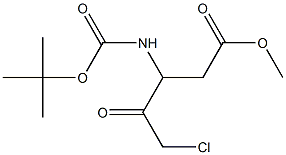 3-TERT-BUTOXYCARBONYLAMINO-5-CHLORO-4-OXO-PENTANOIC ACID METHYL ESTER Struktur