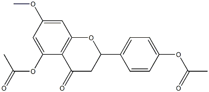 ACETIC ACID 4-(5-ACETOXY-7-METHOXY-4-OXO-CHROMAN-2-YL)-PHENYL ESTER Struktur