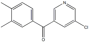 3-CHLORO-5-(3,4-DIMETHYLBENZOYL)PYRIDINE Struktur