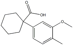 1-(3-METHOXY-4-METHYLPHENYL)CYCLOHEXANECARBOXYLIC ACID Struktur