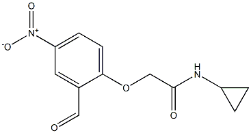 N-CYCLOPROPYL-2-(2-FORMYL-4-NITROPHENOXY)ACETAMIDE Struktur