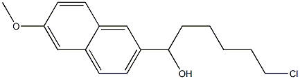 6-CHLORO-1-(6-METHOXY-2-NAPHTHYL)-1-HEXANOL Struktur