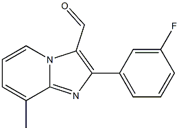 2-(3-FLUORO-PHENYL)-8-METHYL-IMIDAZO[1,2-A]PYRIDINE-3-CARBALDEHYDE Struktur