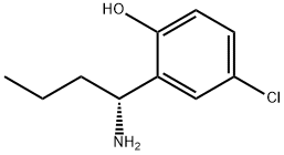 2-((1R)-1-AMINOBUTYL)-4-CHLOROPHENOL Struktur