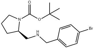 (R)-1-BOC-2-[(4-BROMO-BENZYLAMINO)-METHYL]-PYRROLIDINE Struktur