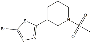 3-(5-BROMO-1,3,4-THIADIAZOL-2-YL)-1-(METHYLSULFONYL)PIPERIDINE Struktur