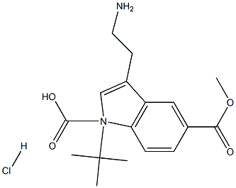 1-(TERT-BUTYL) 5-METHYL 3-(2-AMINOETHYL)-1H-INDOLE-1,5-DICARBOXYLATE HYDROCHLORIDE Struktur