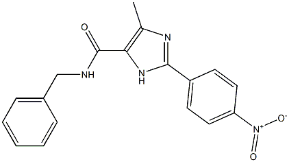 5-METHYL-2-(4-NITRO-PHENYL)-3H-IMIDAZOLE-4-CARBOXYLIC ACID BENZYLAMIDE Struktur