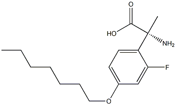 (2R)-2-AMINO-2-(2-FLUORO-4-HEPTYLOXYPHENYL)PROPANOIC ACID Struktur