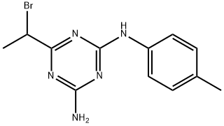 1,3,5-TRIAZINE-2,4-DIAMINE, 6-(1-BROMOETHYL)-N'-2'-(4-METHYLPHENYL)- Struktur