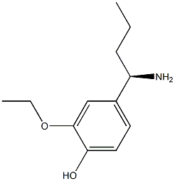 4-((1R)-1-AMINOBUTYL)-2-ETHOXYPHENOL Struktur