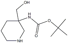 TERT-BUTYL 3-(HYDROXYMETHYL)PIPERIDIN-3-YLCARBAMATE Struktur