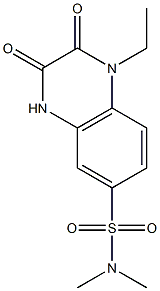 1-ETHYL-N,N-DIMETHYL-2,3-DIOXO-1,2,3,4-TETRAHYDROQUINOXALINE-6-SULFONAMIDE Struktur