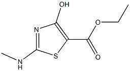 4-HYDROXY-2-METHYLAMINOTHIAZOLE-5-CARBOXYLIC ACID ETHYL ESTER Struktur