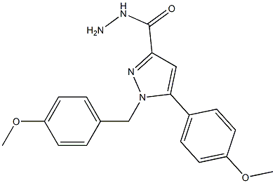 1-(4-METHOXYBENZYL)-5-(4-METHOXYPHENYL)-1H-PYRAZOLE-3-CARBOHYDRAZIDE Struktur