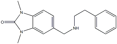 1,3-DIMETHYL-5-(((2-PHENYLETHYL)AMINO)METHYL)-1,3-DIHYDRO-2H-BENZIMIDAZOL-2-ONE Struktur