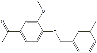 1-(3-METHOXY-4-[(3-METHYLBENZYL)OXY]PHENYL)ETHANONE Struktur