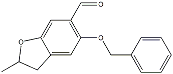 5-(BENZYLOXY)-2-METHYL-2,3-DIHYDRO-1-BENZOFURAN-6-CARBALDEHYDE Struktur