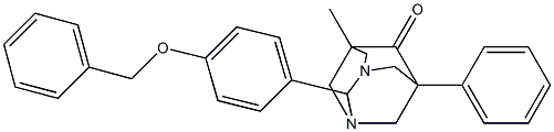 2-[4-(BENZYLOXY)PHENYL]-5-METHYL-7-PHENYL-1,3-DIAZATRICYCLO[3.3.1.1~3,7~]DECAN-6-ONE Struktur