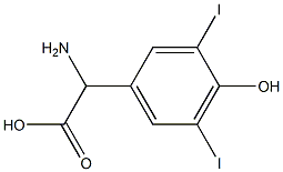 AMINO-(3,5-DIIODO-4-HYDROXY-PHENYL)-ACETIC ACID Struktur