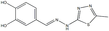 3,4-DIHYDROXYBENZALDEHYDE (5-METHYL-1,3,4-THIADIAZOL-2-YL)HYDRAZONE Struktur