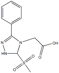 (5-METHANESULFONYL-3-PHENYL-1,5-DIHYDRO-[1,2,4]TRIAZOL-4-YL)-ACETIC ACID Struktur